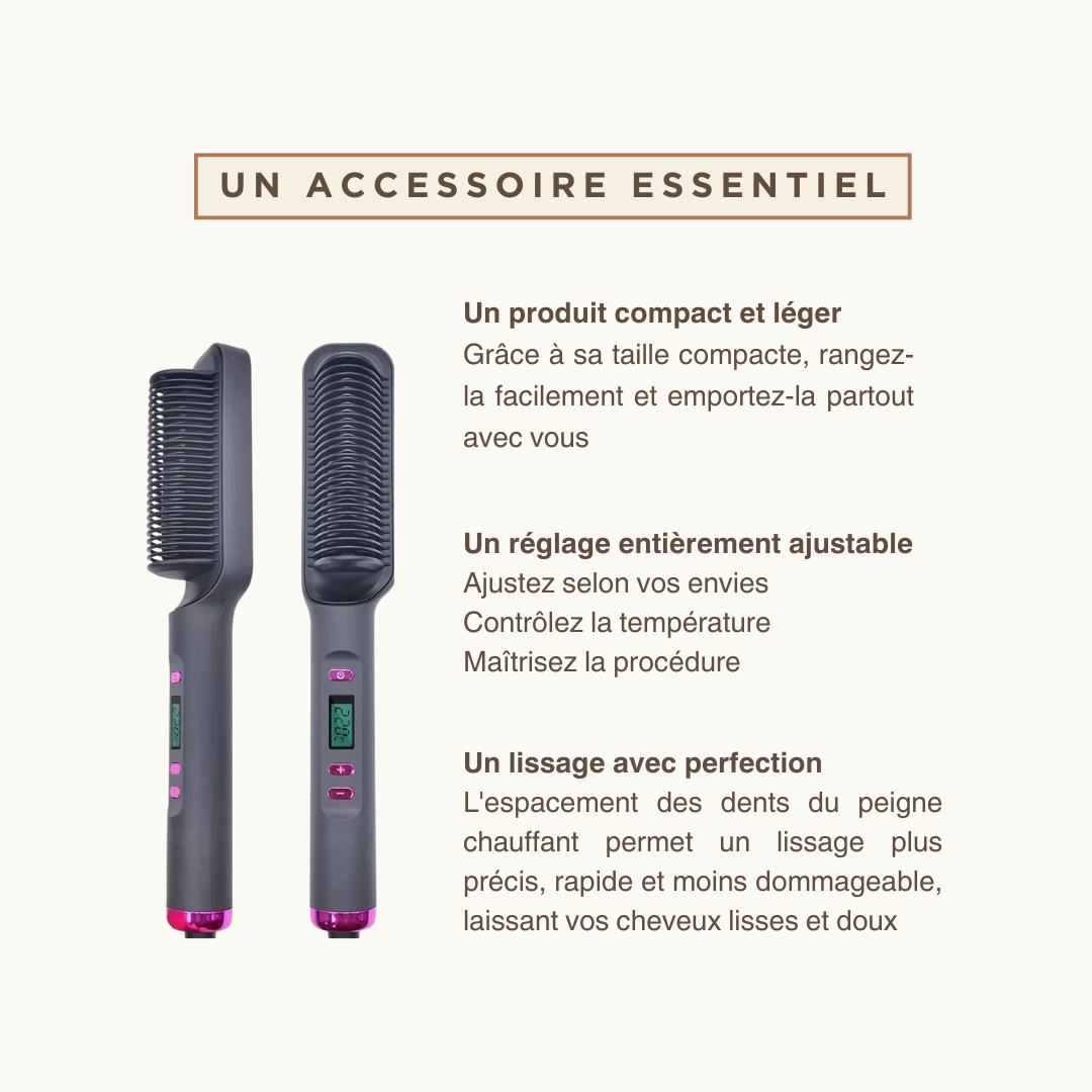 Lisseur Brosse Chauffante Douceur et Sécurité Optimales